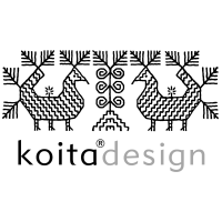 Koitadesign -logossa on kaksi kukkilintusymbolia.